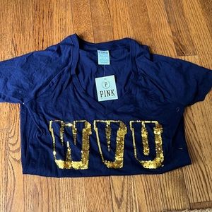 NWT WVU Pink Short Sleeve Shirt - M